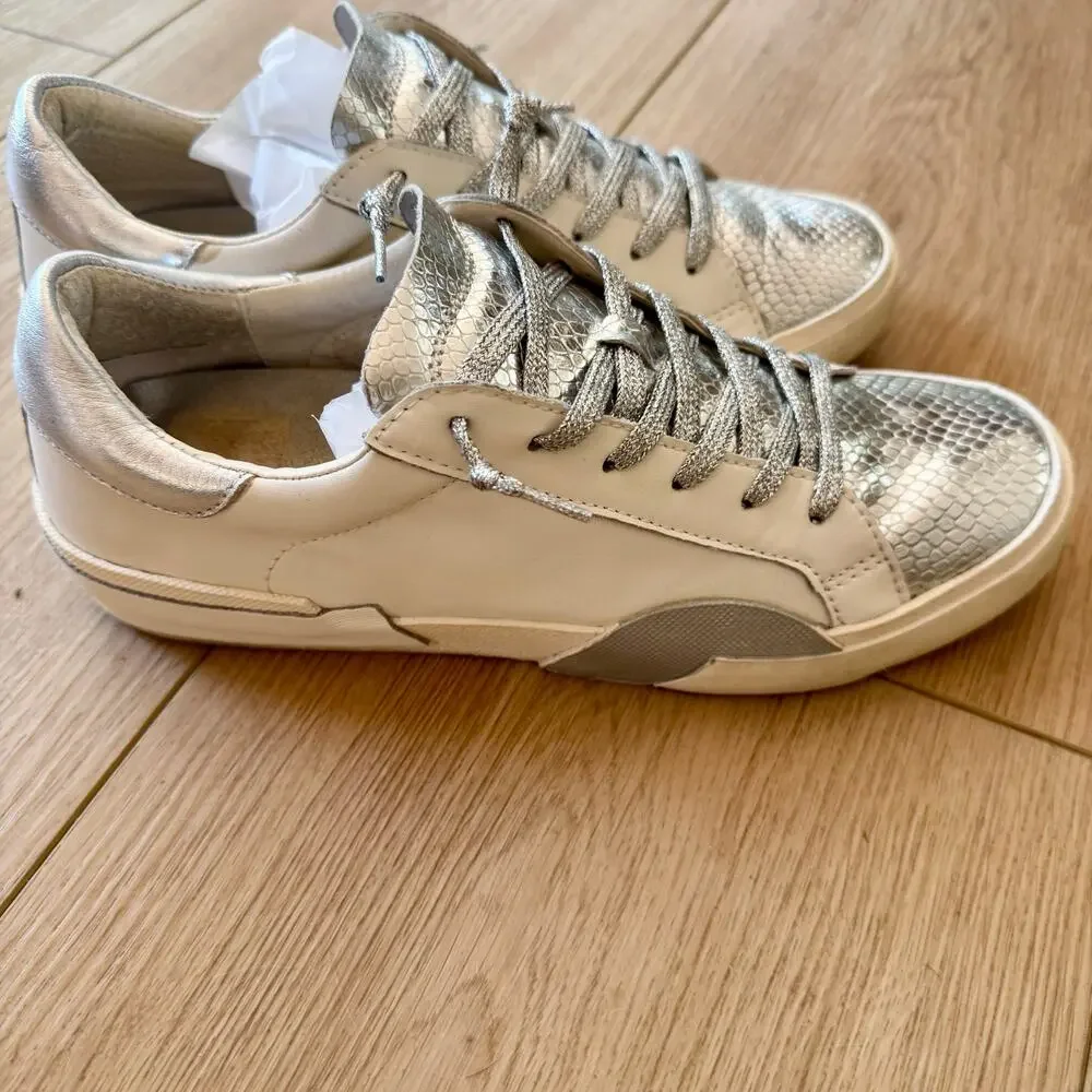 Dolce Vita Zina White Silver Sneaker 9